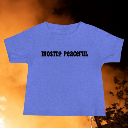 Mostly Peaceful Baby Jersey Short Sleeve Tee