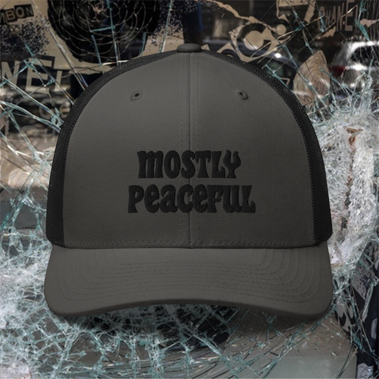 Mostly Peaceful Trucker Hat