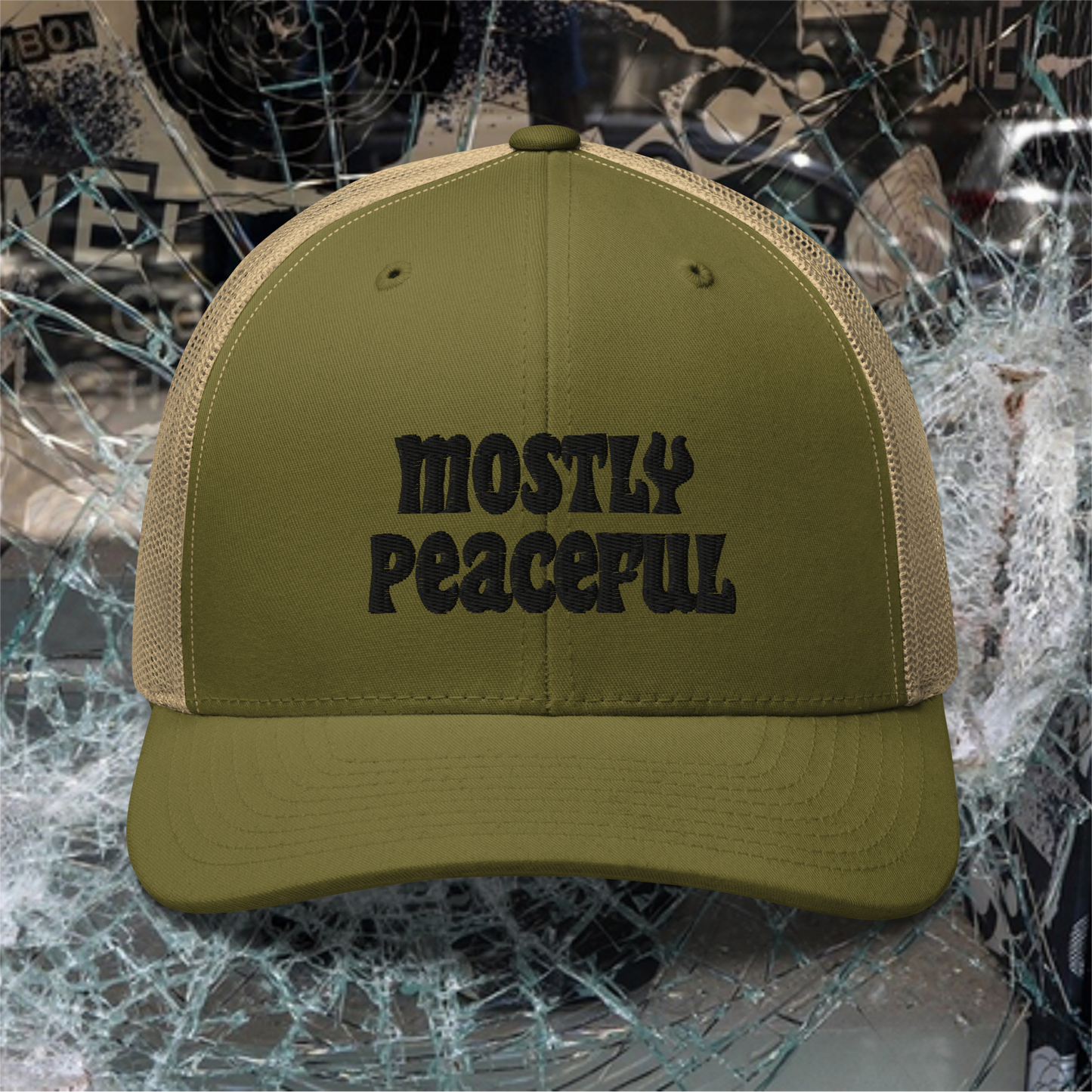 Mostly Peaceful Trucker Hat