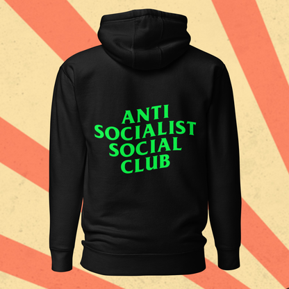 ANTI SOCIALIST SOCIAL CLUB Hoodie [Green Font]