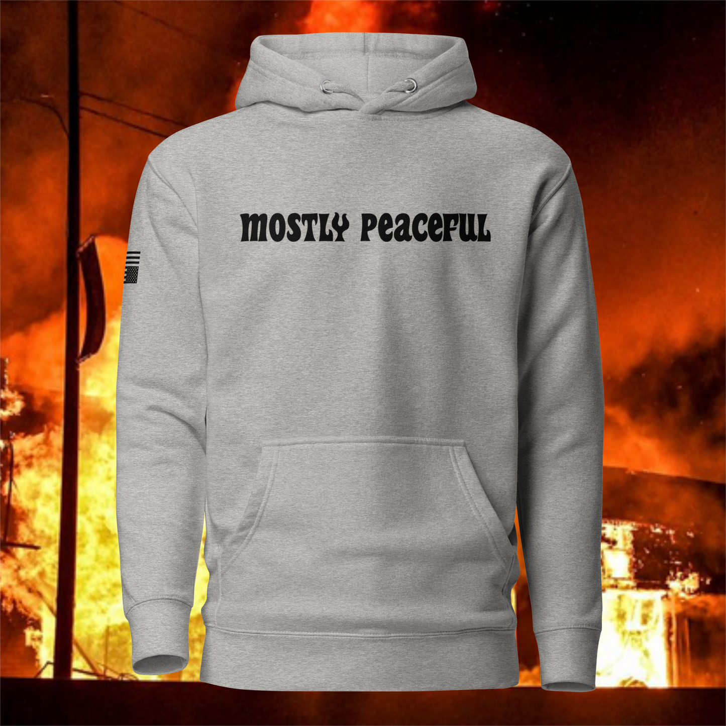 Mostly Peaceful Hoodie [Black Font]