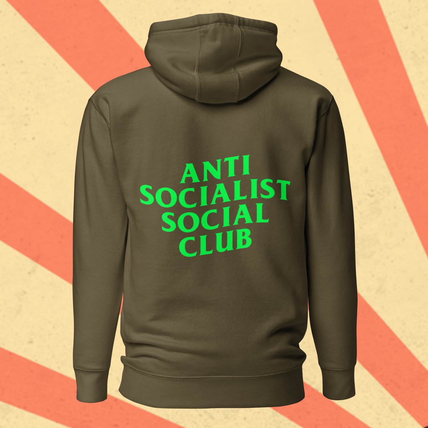 ANTI SOCIALIST SOCIAL CLUB Hoodie [Green Font]