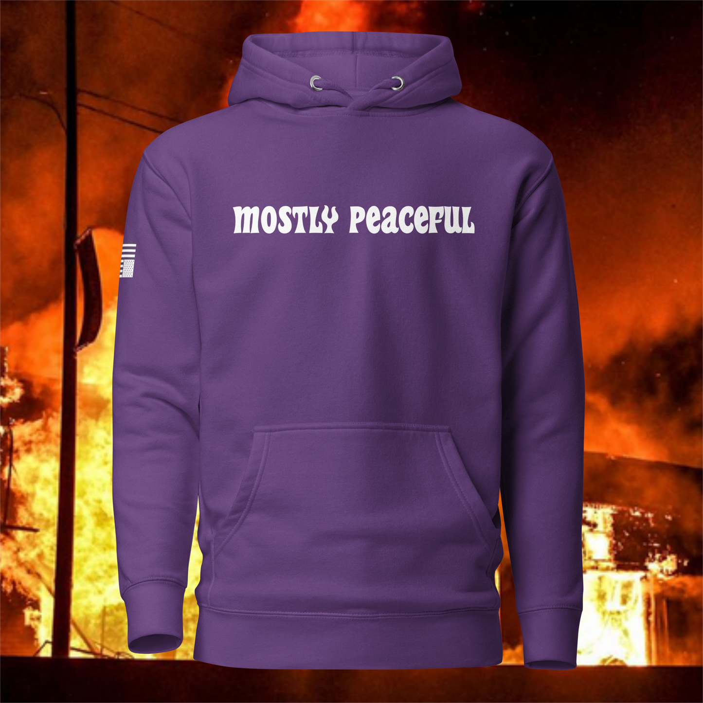 Mostly Peaceful Hoodie [White Font]