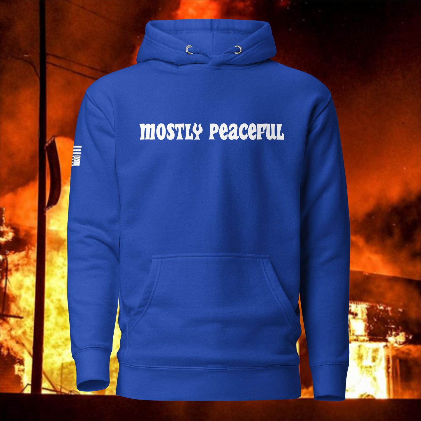 Mostly Peaceful Hoodie [White Font]